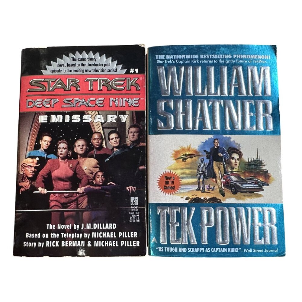 Science Fiction Books Tek Power William Shatner & Star Trek DS9 Emissary Paperba